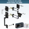 TICONN Front Door Handle Set, Heavy Duty Square Door Lever