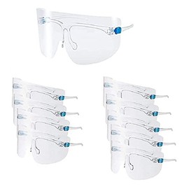 (10 pieces) Ultra Lightweight Goggles, Glasses Type, Wearing Glasses, Anti-Fog, Dustproof, Lightweight, Transparent Shield, For Work, UV Protection, Windproof, Disaster Prevention, Shock Resistant, For Outdoor Use, For Kitchens, Oil Splashing, Dentistry,