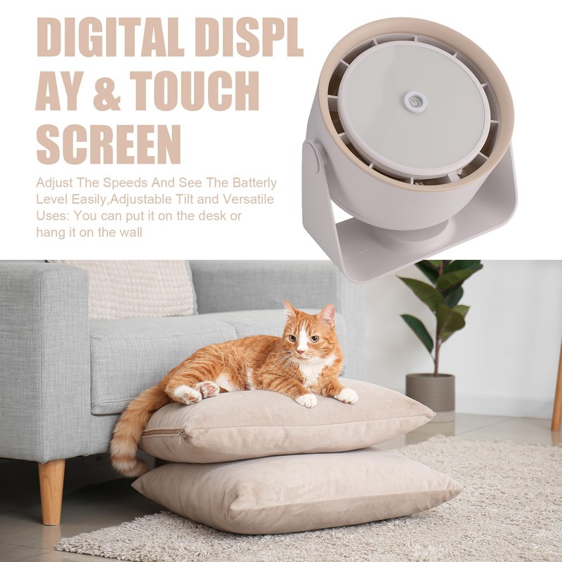 Sherum Coldeez Cooling, Desktop Wall Mounted Bladeless Fan, Touch Digital