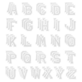 PATIKIL Iron on Letter Patches, 78Pcs Embroidered Letters A-Z Sew on Iron on Patches for Clothes Backpacks Hats DIY Accessories, White 2inch Height