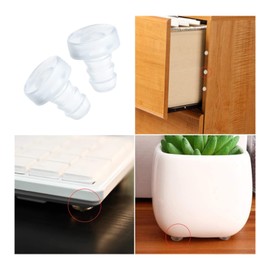 VGOL 200Pcs Glass Table Top Bumpers Soft Stem Bumpers in PVC Anti Collision Embedded Soft PVC Bumpers Shock-Absorbing Bumper for Cabinets Terrace Table Furniture Door