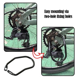 DHER Bracket Rear Derailleur Protection Bar Bicycle 2 Pieces Bicycle Rear Derailleur Protection Gear Protection Mountain Bike Black Bicycle Shift Protection Mountain Bike Metal (A)