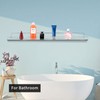 Febwind 24-Inch Long Clear Acrylic Floating Shelves Wall Ledge Invisible