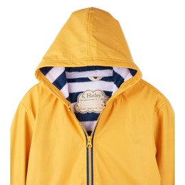 Hatley Kids Zip-Up Rain Jacket, Yellow, 6 Years