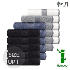 Songwol Bamboo Yan medium size towel diagonal line 50X100cm 500GSM sky/basic case 1 sheet/printing