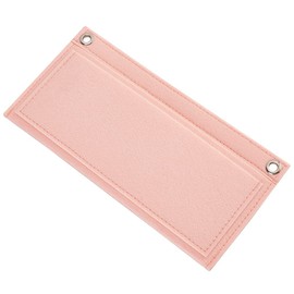 WADORN Felt Purse Organizer Insert, Handbag Liner Organizer Women Pochette Conversion Kit Rectangle Envelope Bag Insert Liner with Grommet Eyelets for Kirigami Wallet, 25.9x12.8cm (Pink)