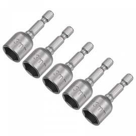 TA-VIGOR 5Pcs 13mm Magnetic Nut Setter Driver Drill Bit Set, 1/4 inch Hex Shank Quick Change, 48mm Length Metric Nut Driver Set for Woodworking, Machine Maintenance, Auto Repairing, Furnitures