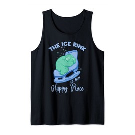 Funny The Ice Rink Is My Happy Places Ice Skating Tank Top