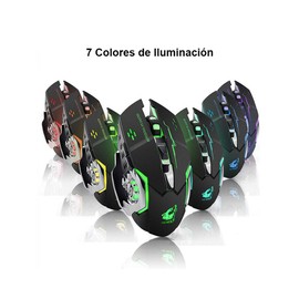 E T EASYTAO Gaming Mouse Inalámbrico Recargable Ratón Óptico 6 Botones Programables, Clic Silencioso, 3 dpi Ajustable, Receptor Nano, Diseño Ergonómico para PC, Computadora, Windows, Mac