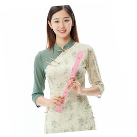 Kisangel 1 Set Soprano Recorder Flute Instrument for Teens Cute Design with Cleaning Stick Storage Bag for Beginners Pure Sound Quality Easy Maintenance