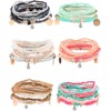 YADOCA 4-6 Sets Bohemian Stretch Bead Bracelets for Women Girls