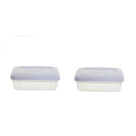 Whitefurze Food Storage Container 1.5 Litre Home Kitchen Storage Clear (Pack of 2)