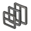 PATIKIL 25mm Tri-Glide Slide Buckles, 8 Pack Metal Webbing Strap