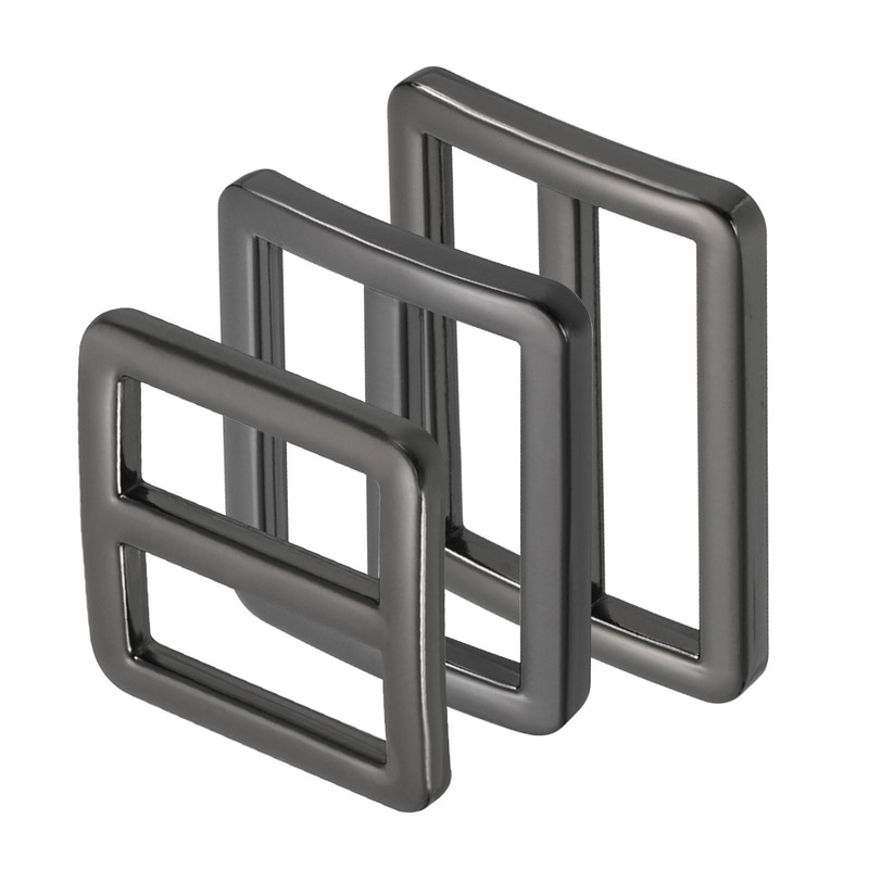 PATIKIL 25mm Tri-Glide Slide Buckles, 8 Pack Metal Webbing Strap