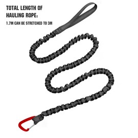 Bicycle Towing Rope,Bike Tow Rope Bungee with Attachment,Trailer Bike Mountain Bike Tow Rope Pulling Strap Bike Bungee Tow Rope,Bike Towing Strap Child Bike Stretch Bungee Cord for Any Bicycle,Black