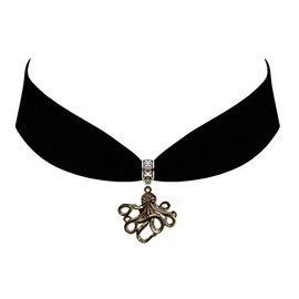 Victorian Vault Octopus Steampunk Jewelry Black Velvet Choker Steampunk Jewelry Gothic Necklace