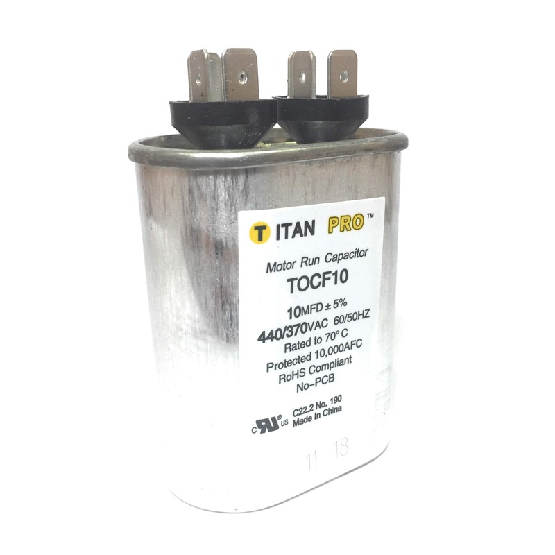 Packard TOCF10 10 MFD 440/370V Oval Capacitor