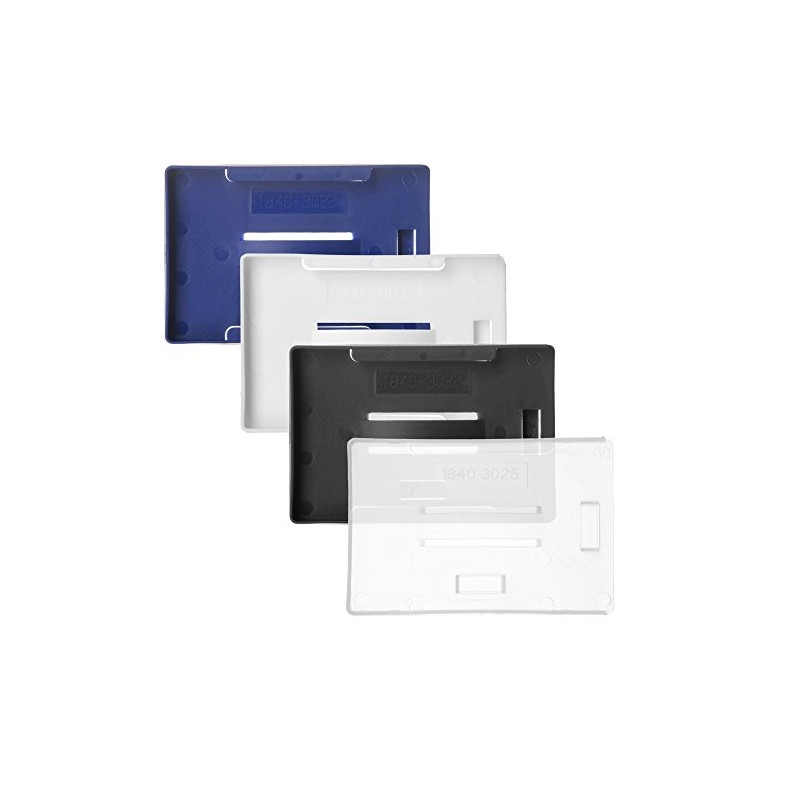 Karteo Card Holder Transparent Open [Pack of 1] ID Card