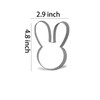 Keewah Easter Bunny Rabbit Face Cookie Cutter, 4.8”, Stainless Steel