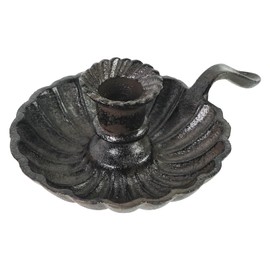 DreamsEden Cast Iron Candle Holder with Handle - Vintage Taper Candlestick Holder Metal Candlelight Stand for Dining Room Farmhouse Home Decoration