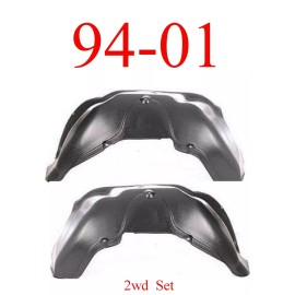 Aftermarket Products Fits 94 01 Dodge Ram 2wd Plastic Inner Fender Liner Set, 1500, 2500, 3500, L&R