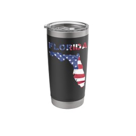 Florida United States Proud Patriot US flag FL pride Stainless Steel Insulated Tumbler