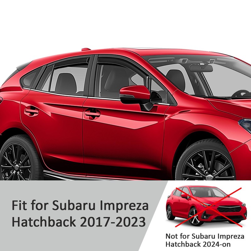Voron Glass in-Channel Extra Durable Rain Guards for Subaru Impreza