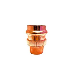 Libra Supply 3/4 x 1/2 inch Press Copper Reducing Male Adapter, Press x MIP, (Click in for more size options), 3/4'' P x 1/2'' MIP, 3/4 x 1/2-inch copper pipe fitting plumbing supply