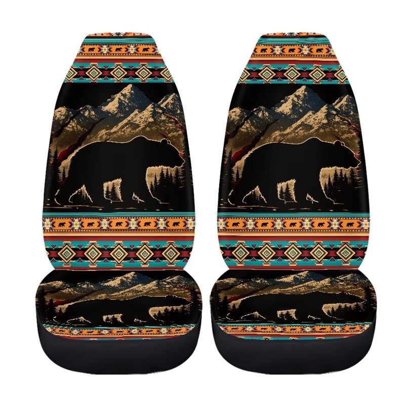 Bulopur Bear Car Seat Covers Front Seats Only Western Native