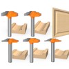 5Pcs 6mm Shank Router Bit Yellow Milling Cutter for Cabinet