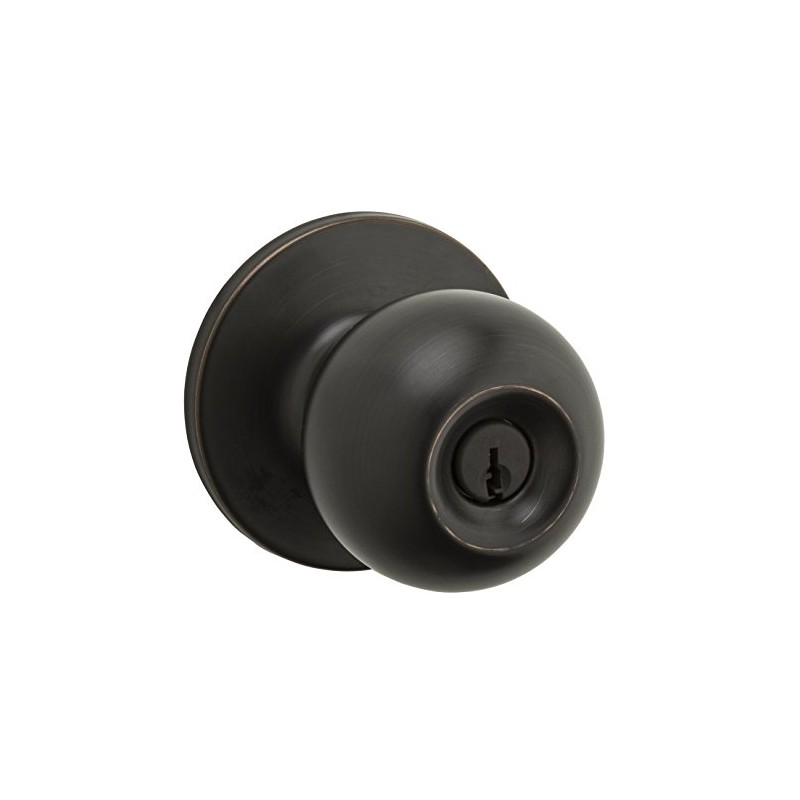 Weiser Regina Venetian Bronze Entry Door Knob, Locking Door Knob
