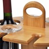 Kato Wine 2 Bottle Holder & 4 Glass Rack, Wine