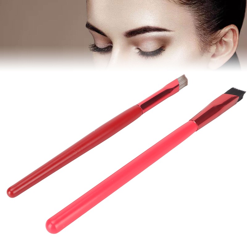 2 Pcs Eyebrow Brush Set Ultra Thin Bevel Multifunctional Makeup