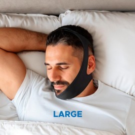 Aveela Anti Snoring Chin Strap for CPAP Users - Comfortable and Effective - Size: L