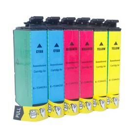 INKWAY Remanufactured Ink Cartridge Replacement for Epson 200XL 200 XL T200XL to use with XP-200 XP-300 XP-310 XP-400 XP-410 WF-2520 WF-2530 WF-2540 (2 Cyan, 2 Magenta, 2 Yellow)