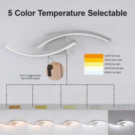 HLILCEH 23.62 inch Modern Bathroom Vanity Light Brushed Nickel Lights Fixtures Dimmable 5CCT Led Bathroom Light Fixture Over Mirror Modern Wall lamp for Cabinet Hallway