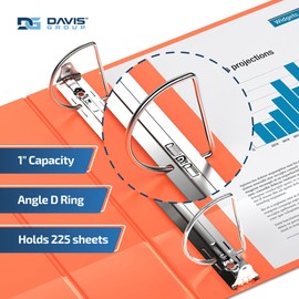 Easyview® Premium, 1" Round Ring, View Binder - Orange