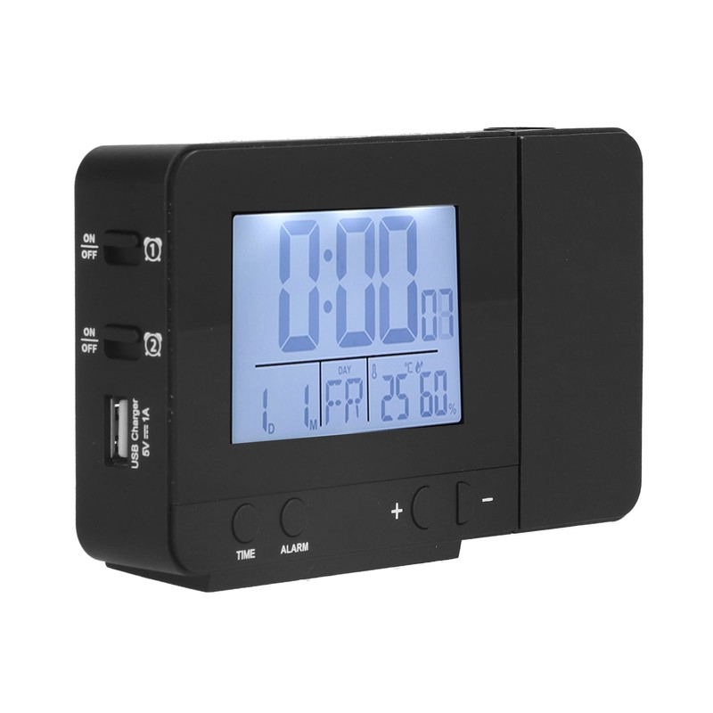 180° Rotation Projection Alarm Clock USB Powered LED Digital Clock