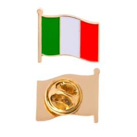 Italy Country Flag Lapel Pin Enamel Made of Metal Souvenir Hat Men Women Patriotic Italian (Waving Flag Lapel Pin)