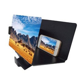 Universal Portable Folding Smartphone 3D Screen Magnifier for All Smartphone Types Smartphone Screen Magnifying Glass with 3D Effect Black