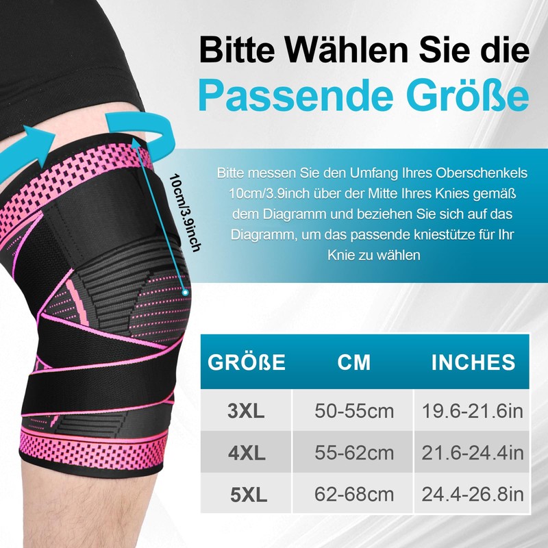 Ruilaibao Knee Support XXXL Overweight for Thick Thighs, Adjustable Knee