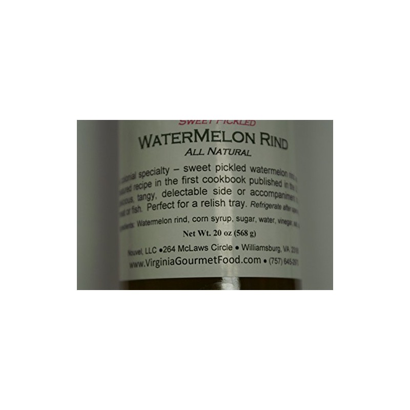 Virginia Gourmet Sweet Pickled Watermelon Rind - 2 PACK -