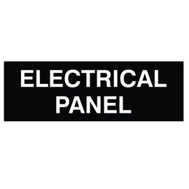 Electrical Panel Door/Wall Sign - Black - Large