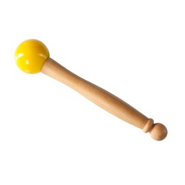 Fame F-SBM-Y Singing Bowl Mallet, Yellow, High-Quality Mallet, Plastic Head, Ergonomic Weighting, Sturdy Wooden Handle, Space-Filling Sound, Suitable for Drums