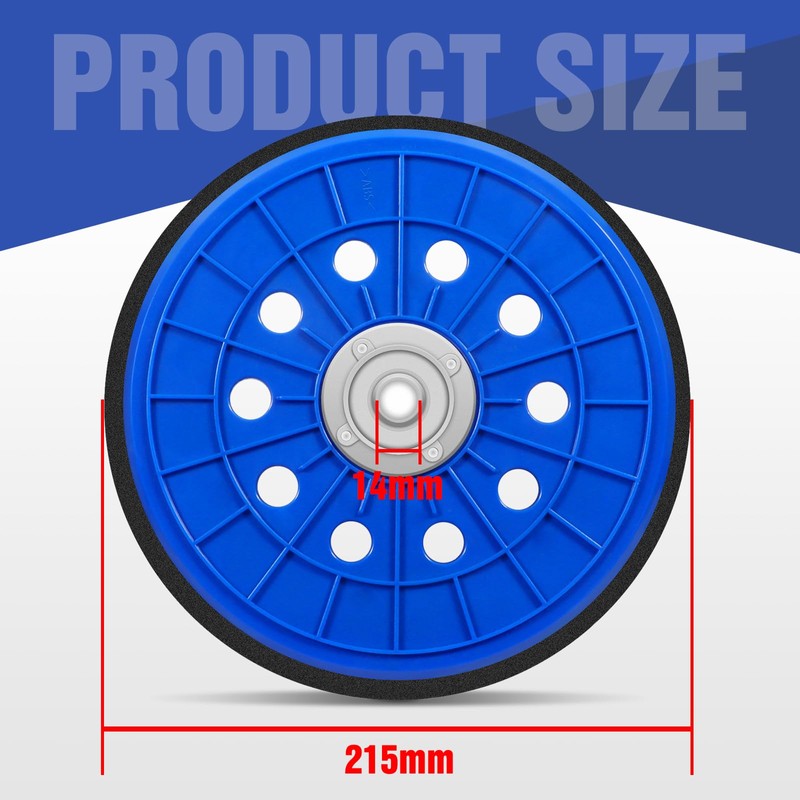 KONGMING Sanding Disc 225 mm Velcro Disc M14 for Wall