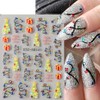 Christmas Nail Stickers 5D Embossed Nail Decals DIY Self Adhesive