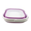 SAMMART 9.5L (2.5 gallon) Collapsible Rectangular Handy Bucket (White/Pale Purple)
