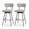 COSTWAY Bar Stools Set of 2, 29” Upholstered Bar Height