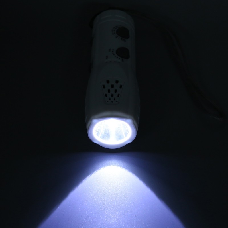 Hand Crank Flashlight Radio Portable Multifunctional Support AM FM SOS