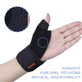 Thx4COPPER Reversible Thumb Splint and Wrist Stabiliser for Relieving Stress from Thumb and Wrist, Thumb Support for Arthritis, Tendonitis, L/XL
